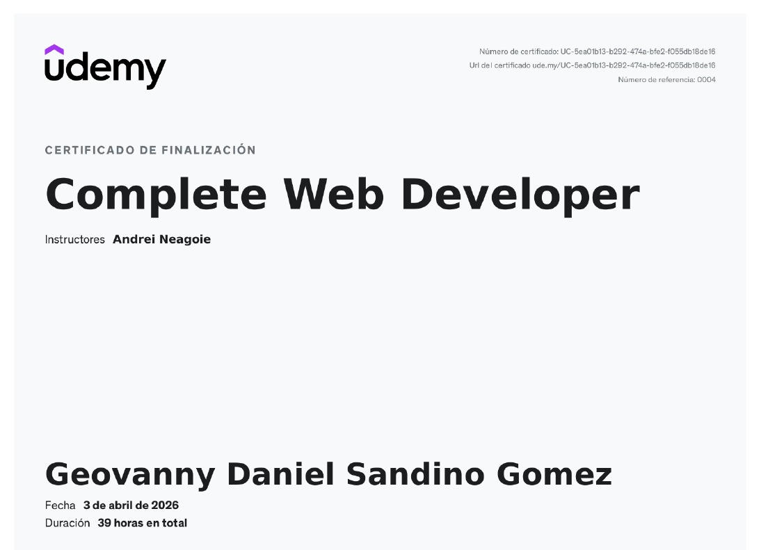 Certificación 7 - Geovanny Sandino