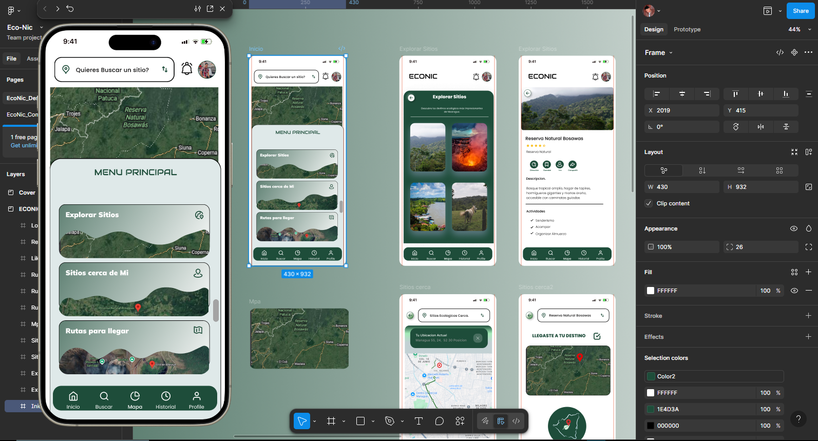 Diseño UX/UI de la app móvil ECONIC