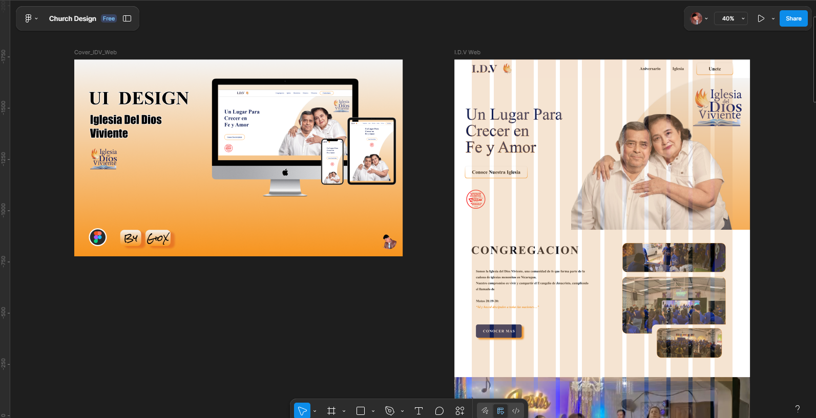 Diseño UX/UI web IDV - Iglesia del Dios Viviente