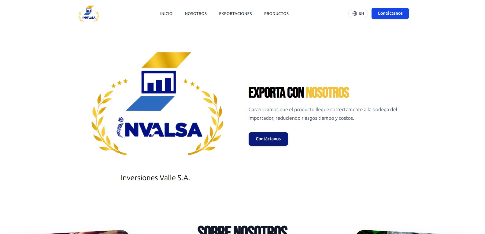 Desarrollo web para Inversiones del Valle