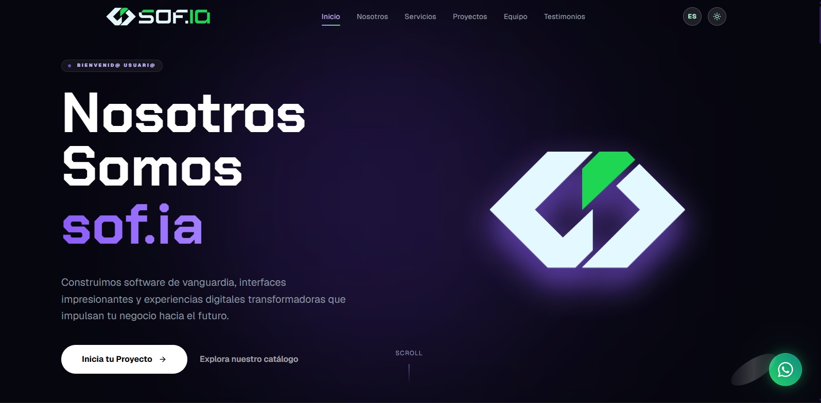 Landing page Sofia - Desarrollo web